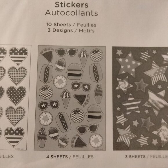 220 Patriotic Summer Stickers American Greetings July 4th Party Favor Craft - Picture 5 of 8